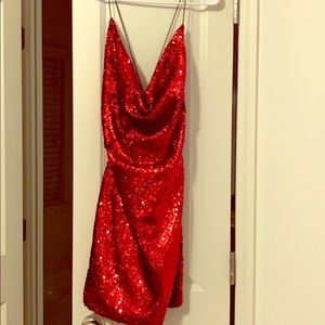 Mini Red sequins dress